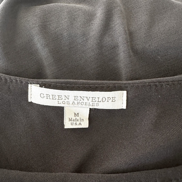 Women’s Top GREEN ENVELOPE Gray Ruffled One Shoulder Shirt Top Loose Fit Blouse - Picture 5 of 6